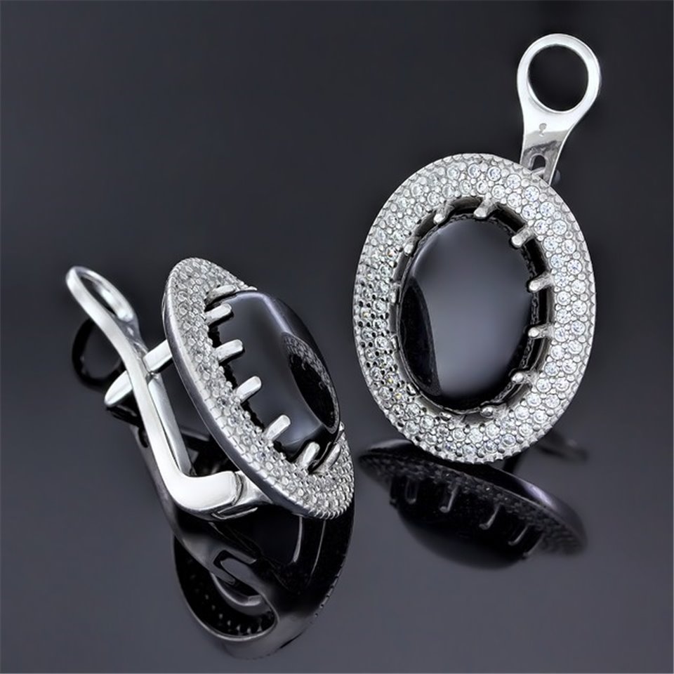 Сережки 476 онікс Rh Timofeev