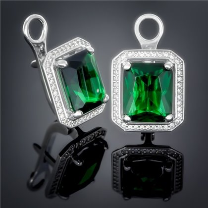 Сережки 455 альпініт зелений Rh Timofeev