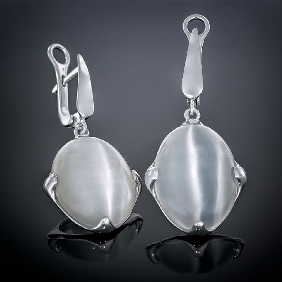 Сережки 449 улексит світлий Rh Timofeev