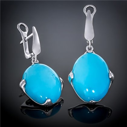 Сережки 449 бірюза імітація Rh Timofeev