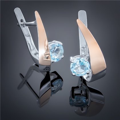 Сережки 406 топаз Rh Timofeev