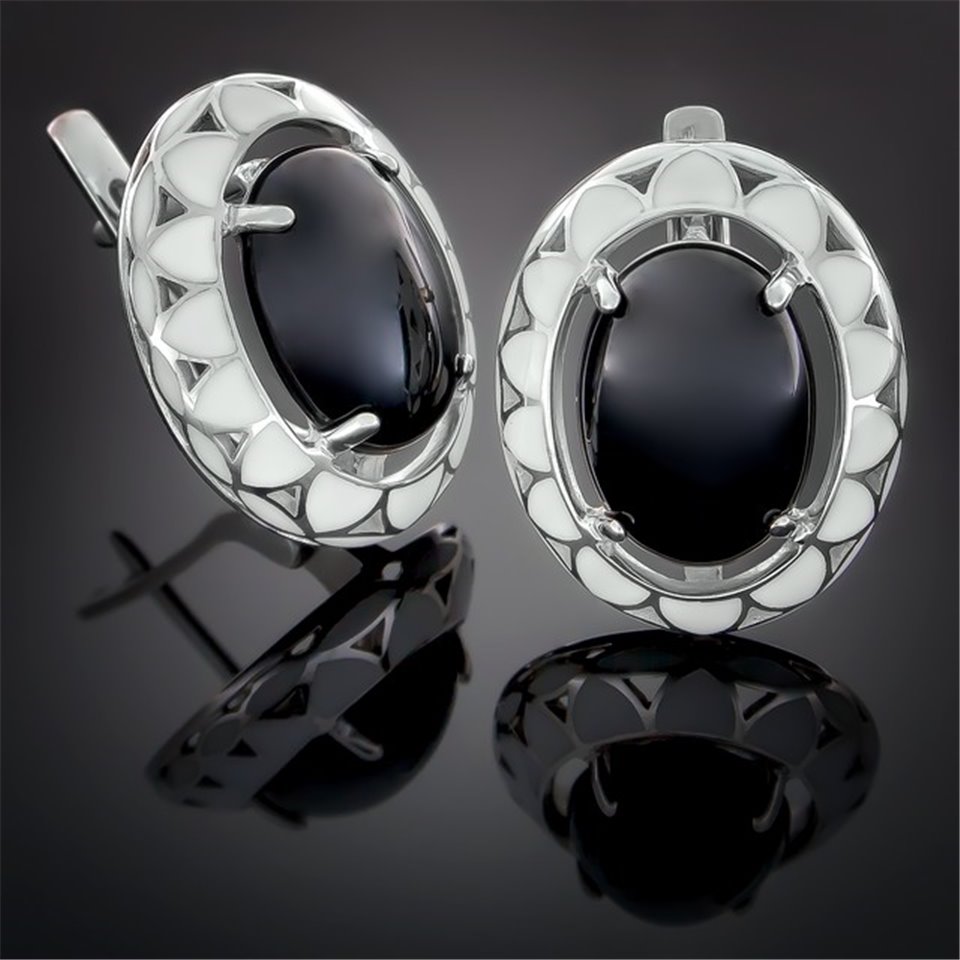 Сережки 401 онікс Rh Timofeev