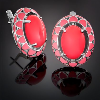 Сережки 401 корал Rh Timofeev