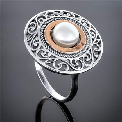 Перстень 240 перлина біла Timofeev