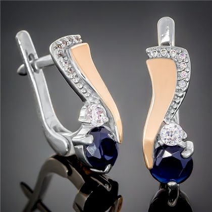 Сережки 389 альпініт синій Rh Timofeev