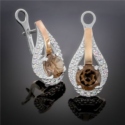 Сережки 385 раухтопаз Rh Timofeev