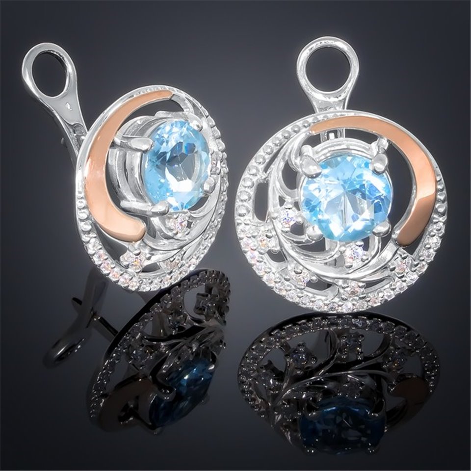 Сережки 378 топаз Timofeev