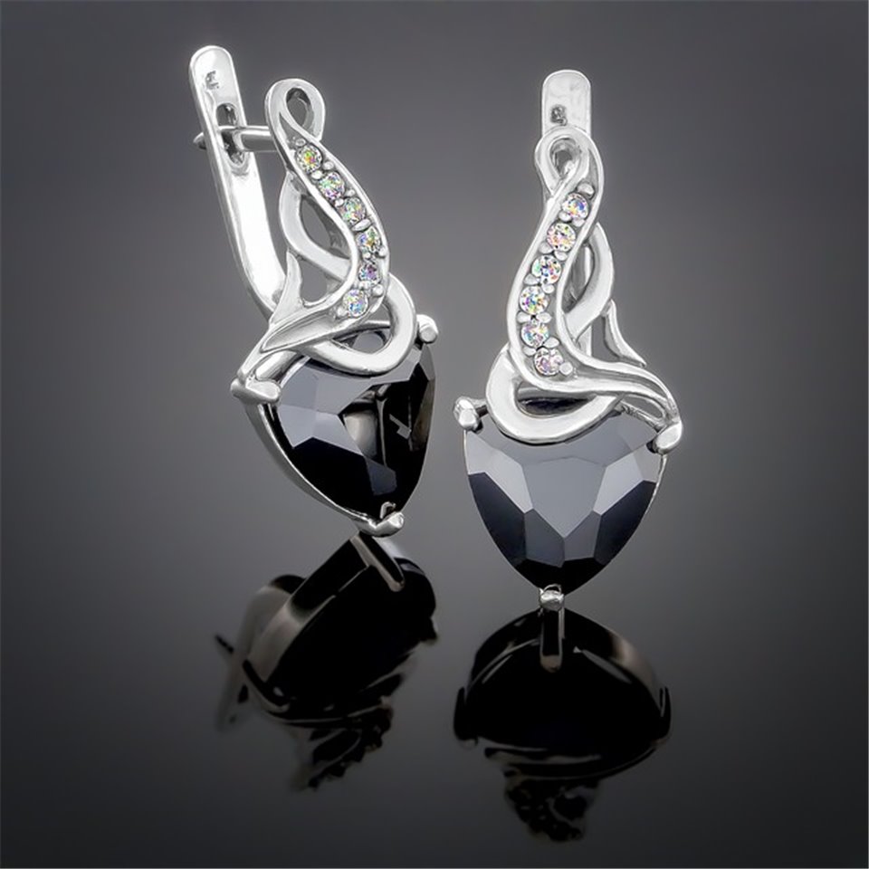 Сережки 127 чорний Timofeev