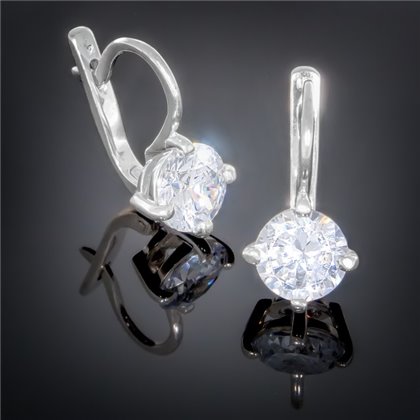 Сережки 138 білий Rh Timofeev