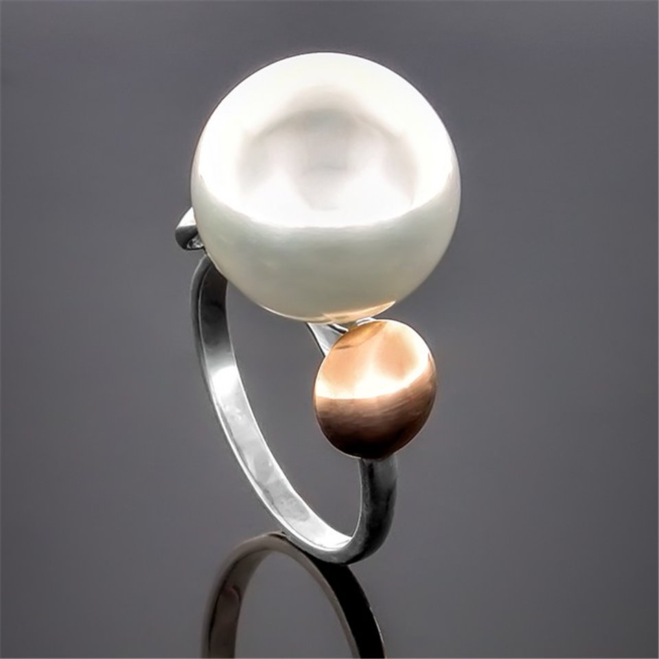 Перстень 265 перлина біла Rh Timofeev