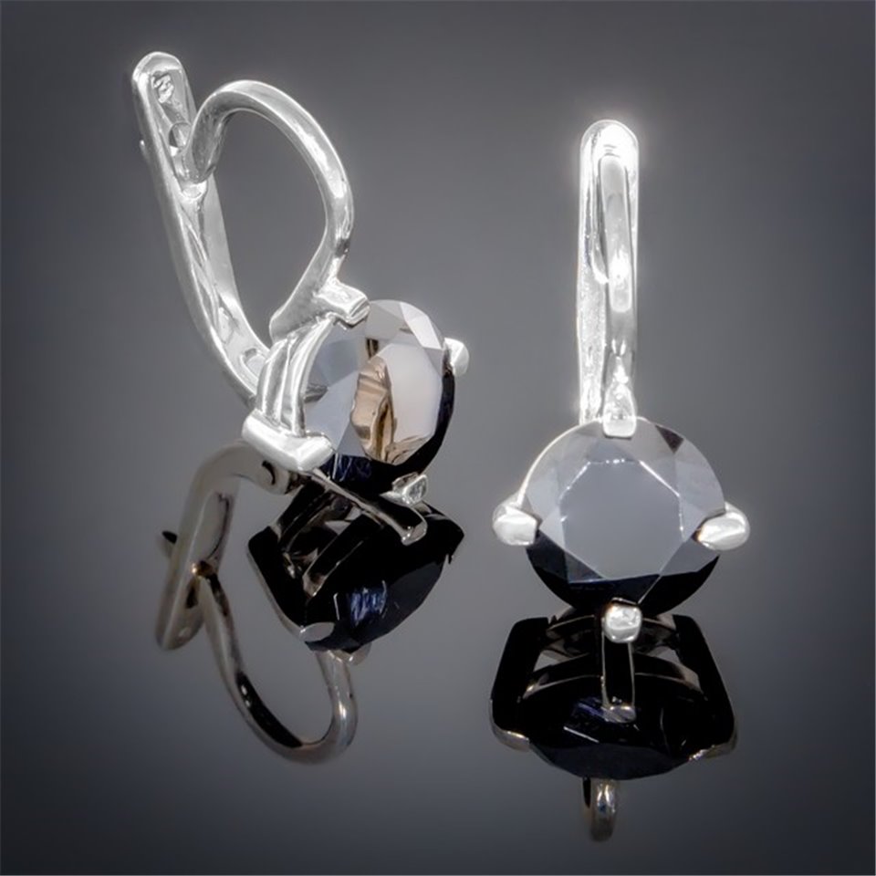 Сережки 138 чорний Rh Timofeev