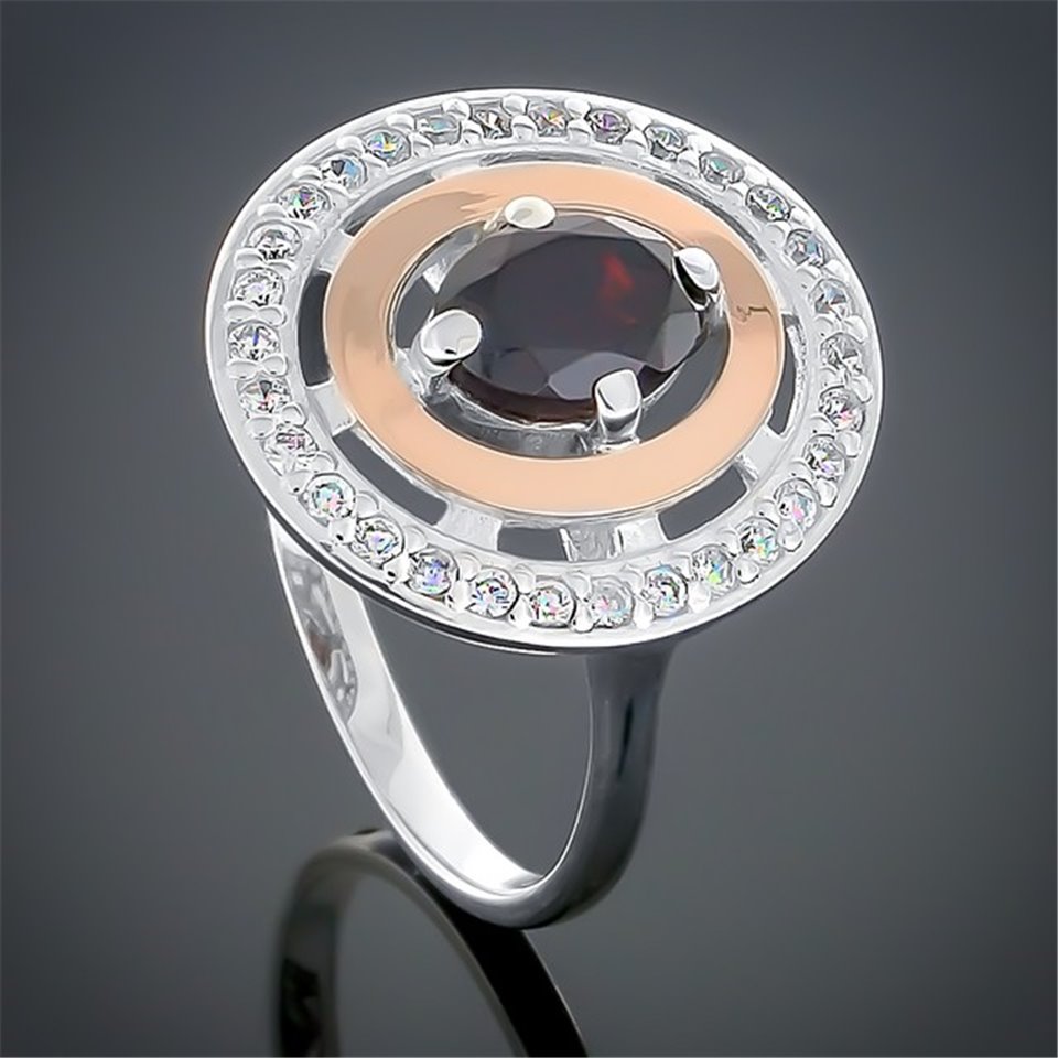 Перстень 272 гранат Rh Timofeev