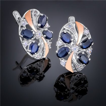 Сережки 249 альпініт синій Rh Timofeev