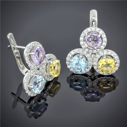 Сережки 565 кольоровий Rh Timofeev