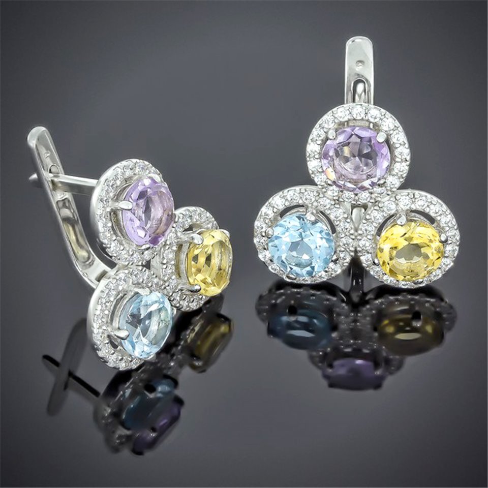 Сережки 565 кольоровий Rh Timofeev