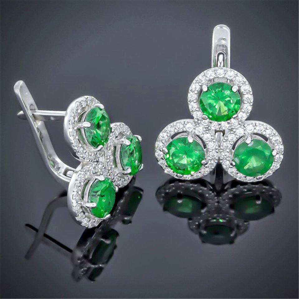 Сережки 565 альпініт зелений Rh Timofeev