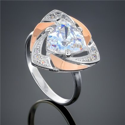 Перстень 276 цирконій білий Rh Timofeev