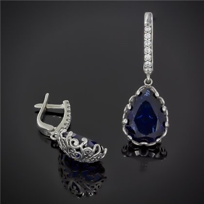 Сережки 602 альпініт синій Rh Timofeev