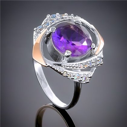 Перстень 298 аметист Rh Timofeev