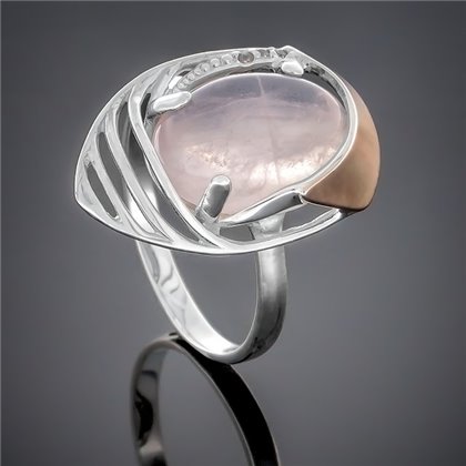 Перстень 307 кварц рожевий Rh Timofeev