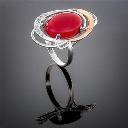 Перстень 313 корал Rh Timofeev