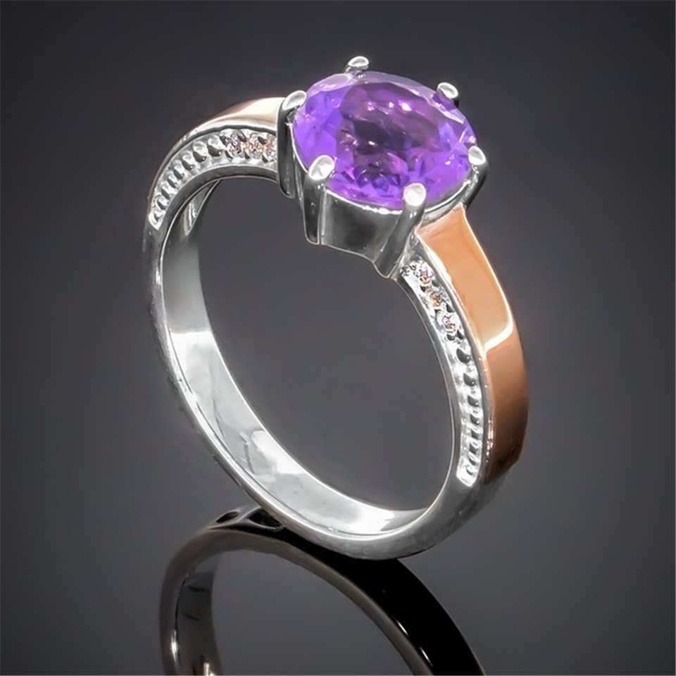 Перстень 370 аметист Rh Timofeev