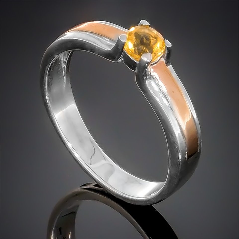 Перстень 376 цитрин Rh Timofeev