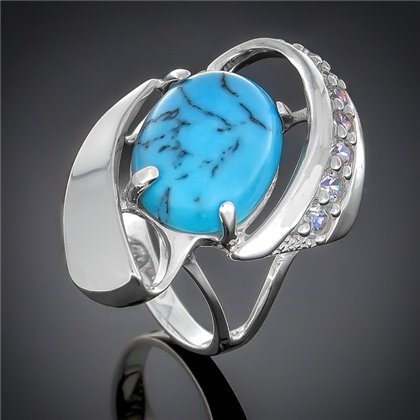 Перстень 32 бірюза імітація Rh Timofeev