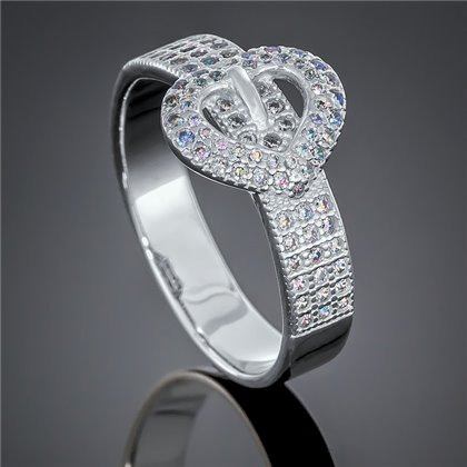 Перстень 435 цирконій білий Rh Timofeev