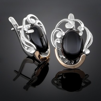 Сережки 306 онікс Rh Timofeev