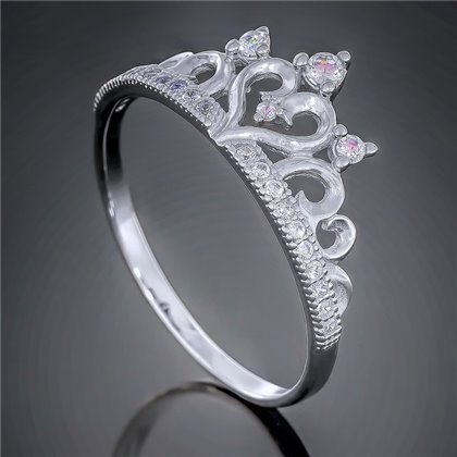 Перстень 438 цирконій білий Rh Timofeev