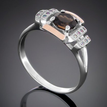 Перстень 400 раухтопаз Rh Timofeev