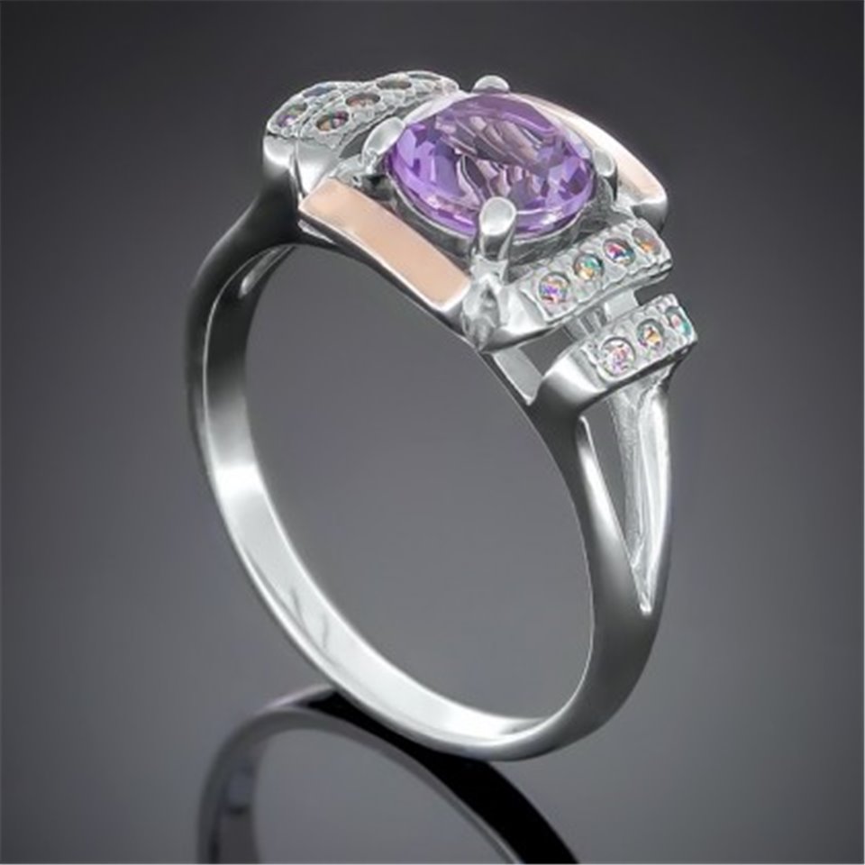 Перстень 400 аметист Rh Timofeev