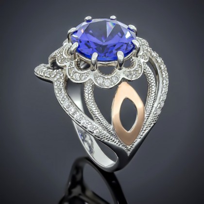 Перстень 508 альпініт синій Rh Timofeev