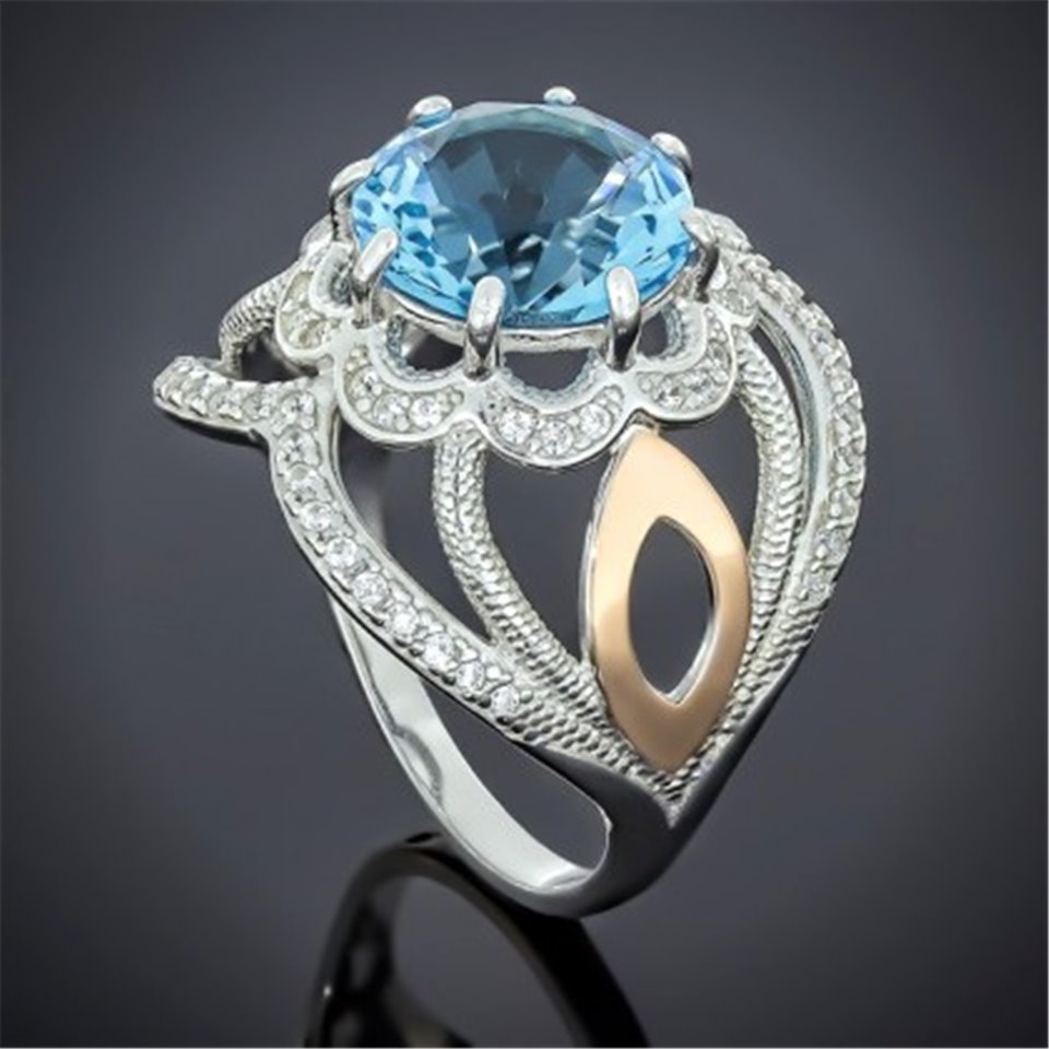 Перстень 508 альпініт блакитний Rh Timofeev