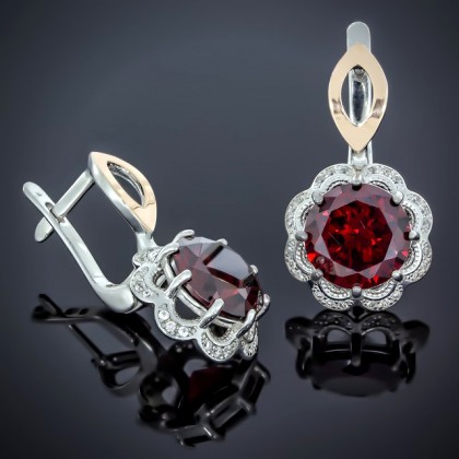 Сережки 508 альпініт гранат Rh Timofeev