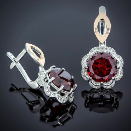 Сережки 508 альпініт гранат Rh Timofeev