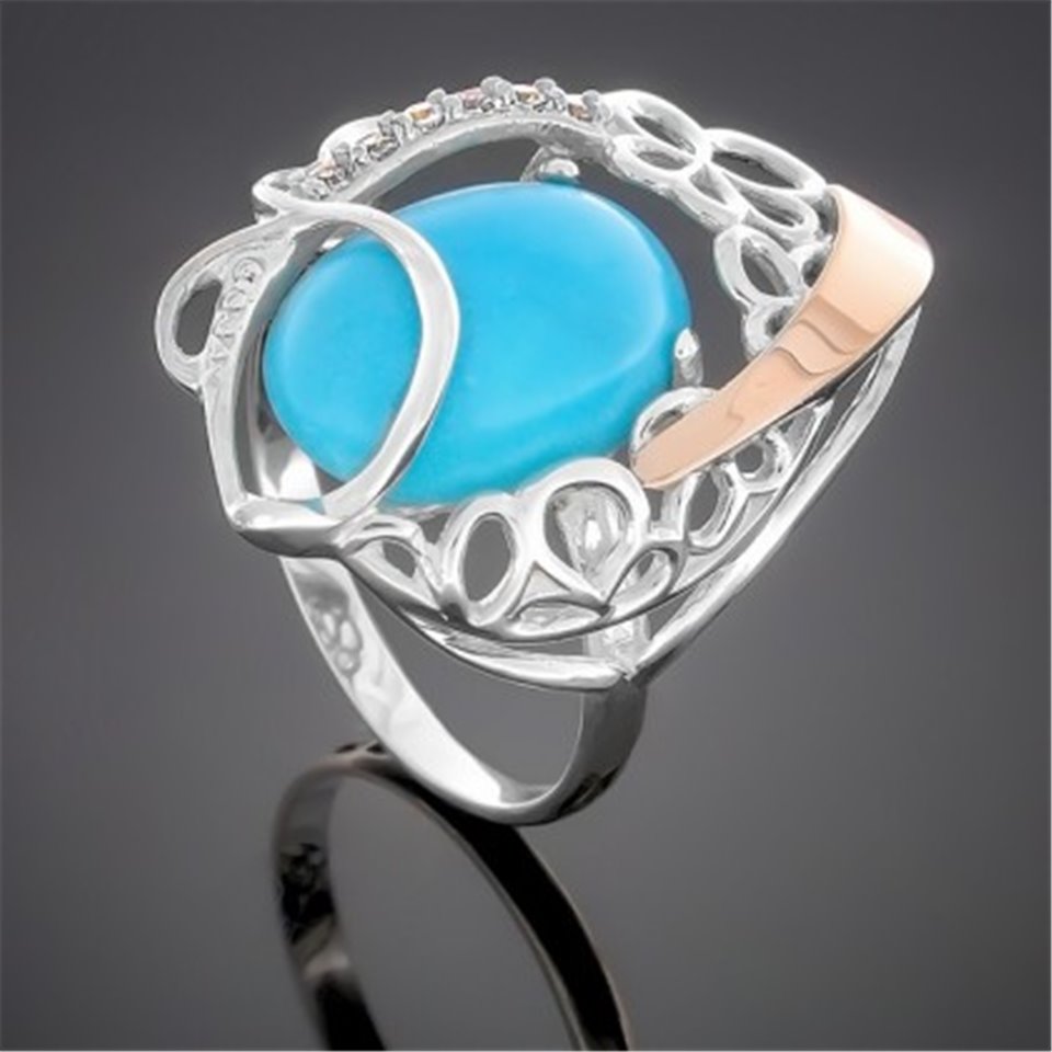 Перстень 316 бірюза Rh Timofeev