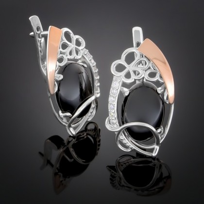 Сережки 316 онікс Rh Timofeev