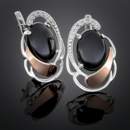 Сережки 314 онікс Rh Timofeev