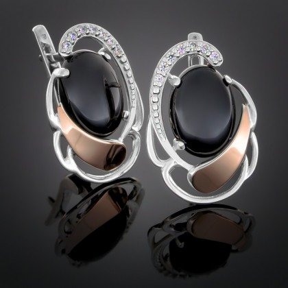 Сережки 314 онікс Rh Timofeev