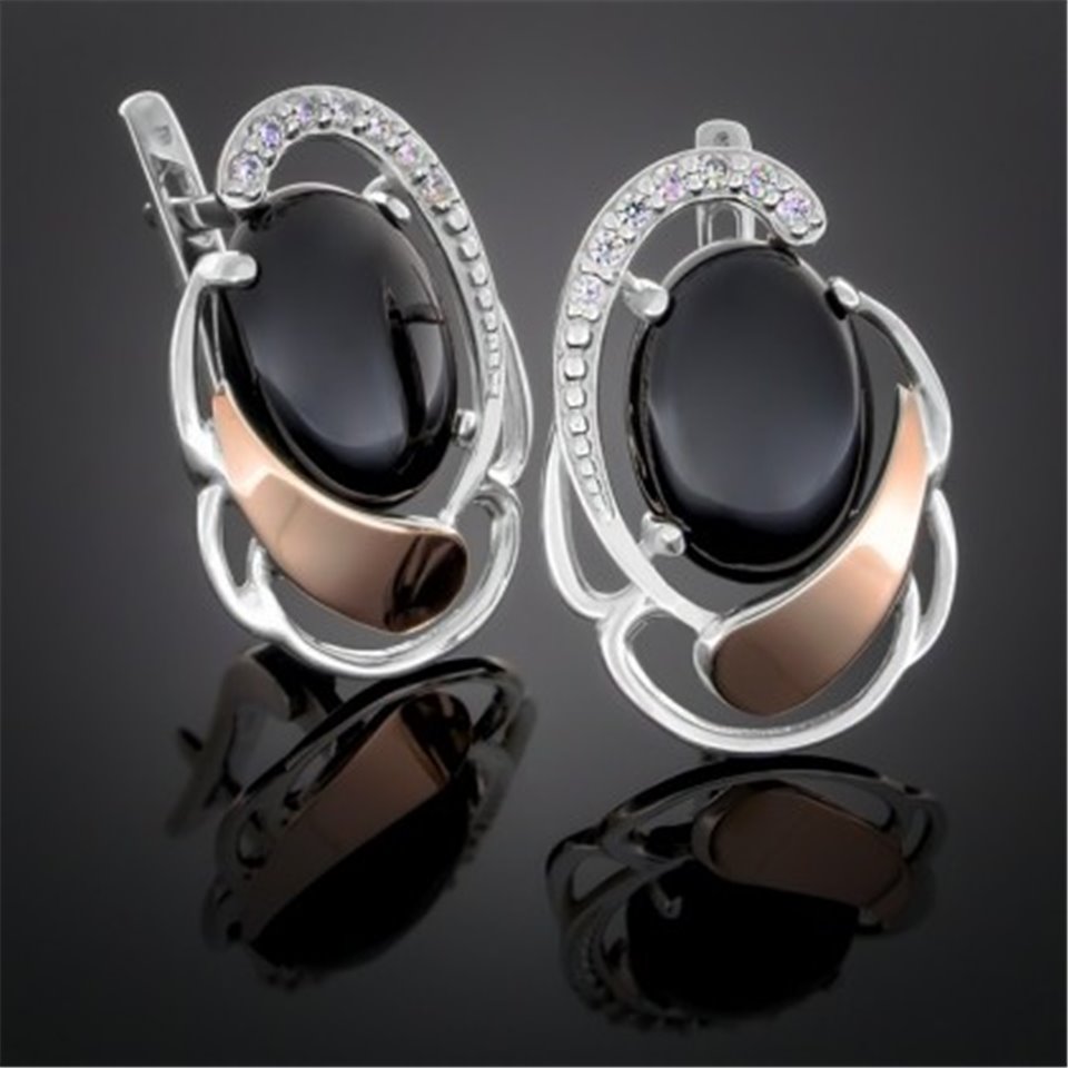 Сережки 314 онікс Rh Timofeev