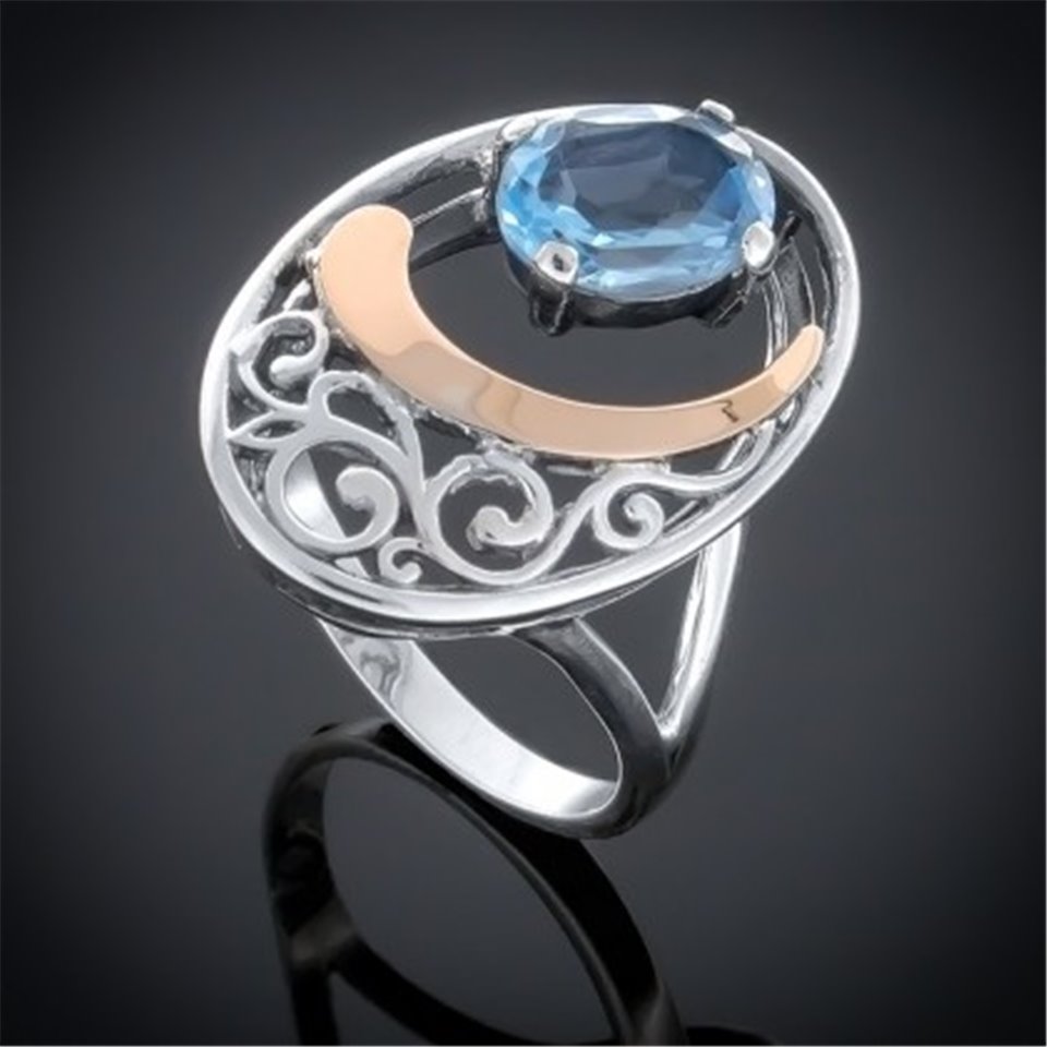 Перстень 233 топаз Timofeev