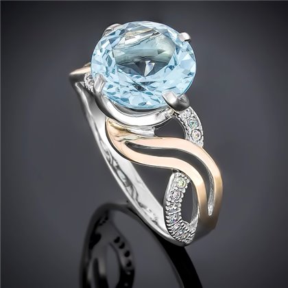 Перстень 504 топаз Rh Timofeev
