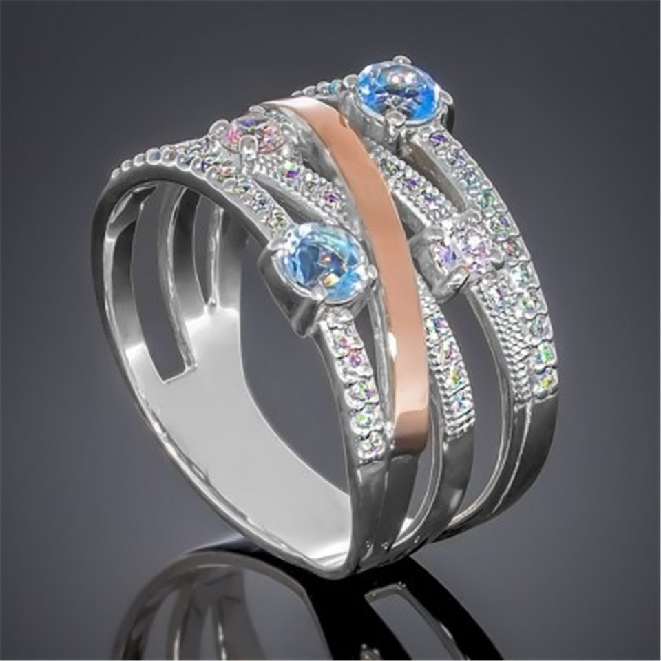 Перстень 392 топаз/цирконій Rh Timofeev