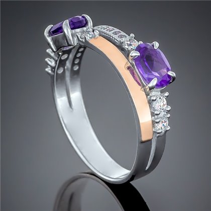 Перстень 491 аметист Rh Timofeev