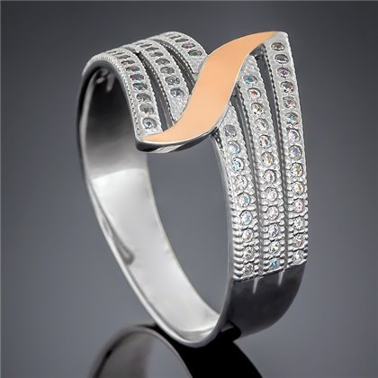 Перстень 490 цирконій білий Rh Timofeev