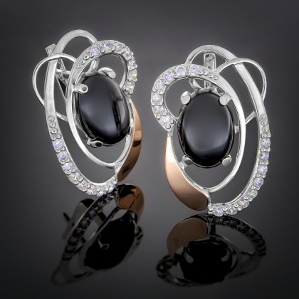 Сережки 308 онікс Rh Timofeev