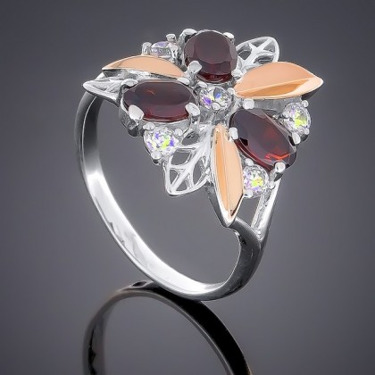 Перстень 262 гранат Rh Timofeev