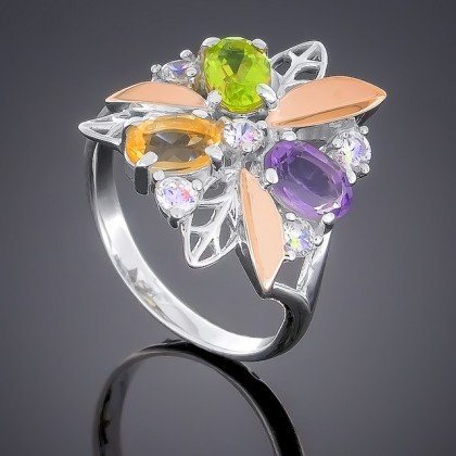 Перстень 262 кольоровий Rh Timofeev